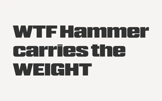 WTF Hammer specimen from W Type Foundry