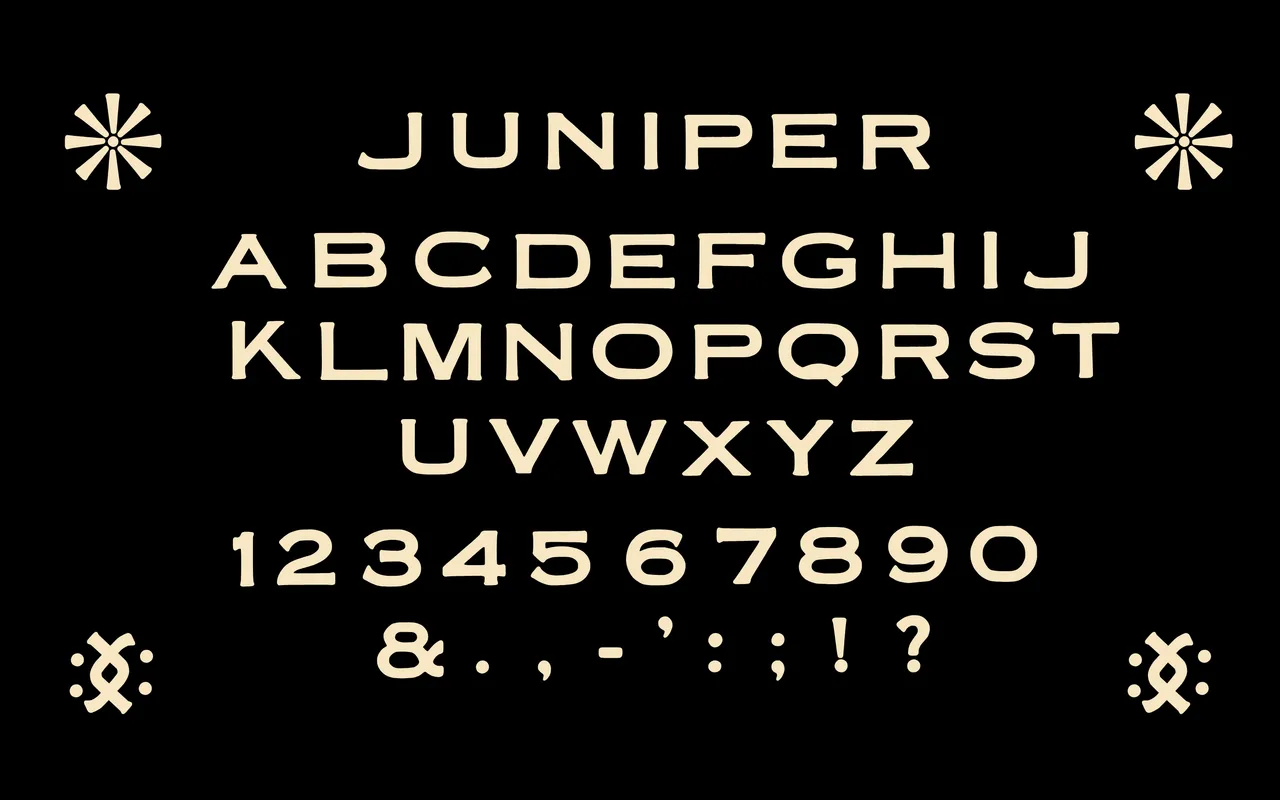 Juniper specimen from Wabi Sabi Type Shop