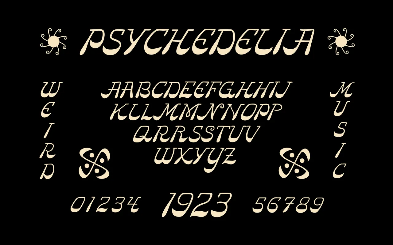 Psychedelia specimen from Wabi Sabi Type Shop