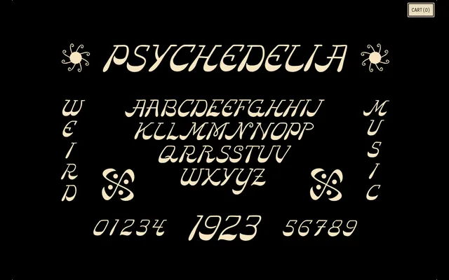 Psychedelia specimen from Wabi Sabi Type