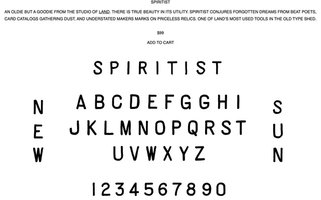 Spiritist specimen from Wabi Sabi Type