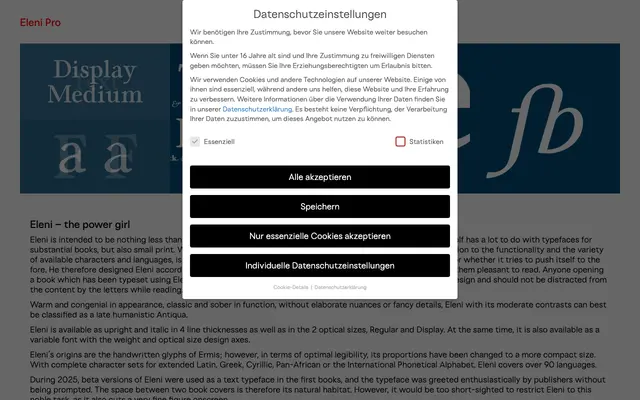 Eleni Pro specimen from Wannatype