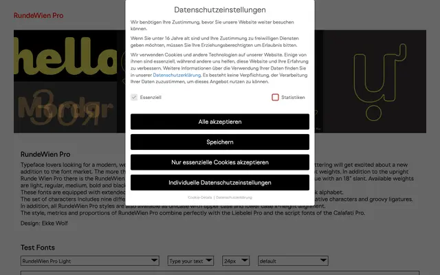 RundeWien Pro specimen from Wannatype