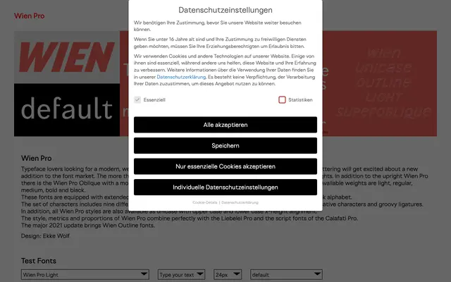 Wien Pro specimen from Wannatype