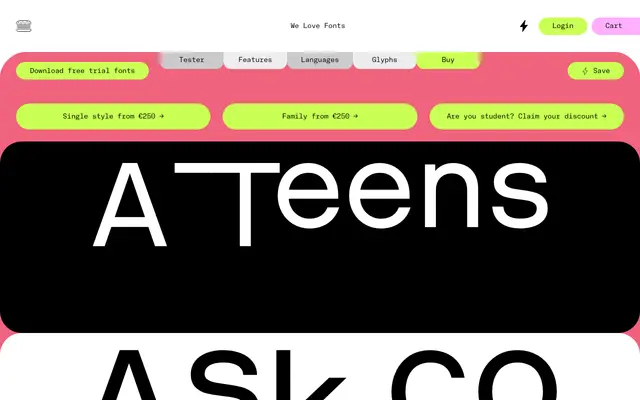 Setra Top Variable specimen from We Love Fonts