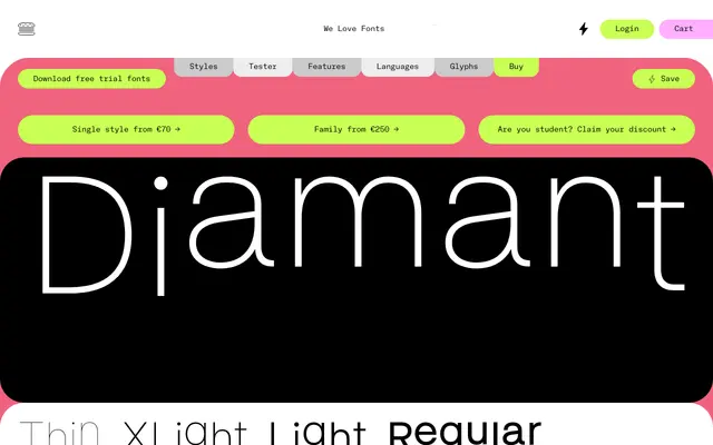 Setra Top specimen from We Love Fonts
