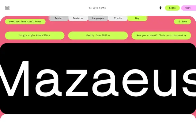Setra Variable specimen from We Love Fonts