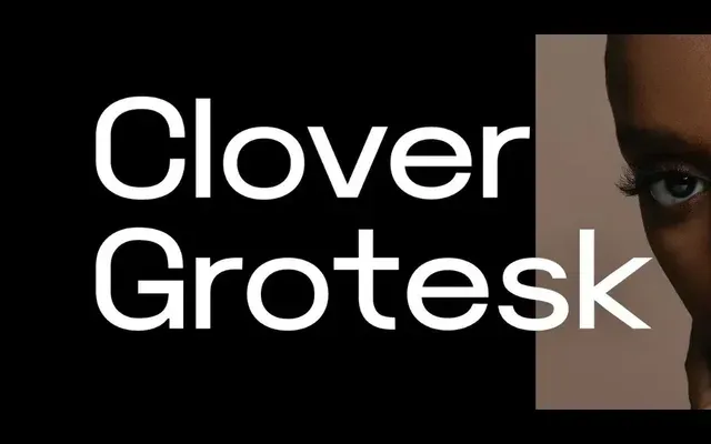 Clover Grotesk specimen from Webhance