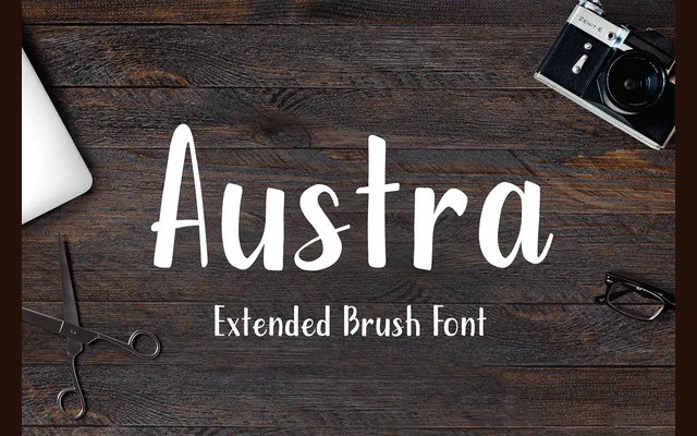 Austra – Extended Brush Font specimen from Wild Type