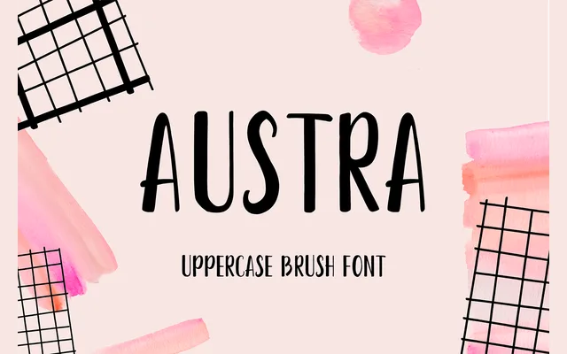 Austra – Free Brush Font specimen from Wild Type