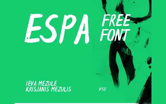 Espa Free Brush Font specimen from Wild Type