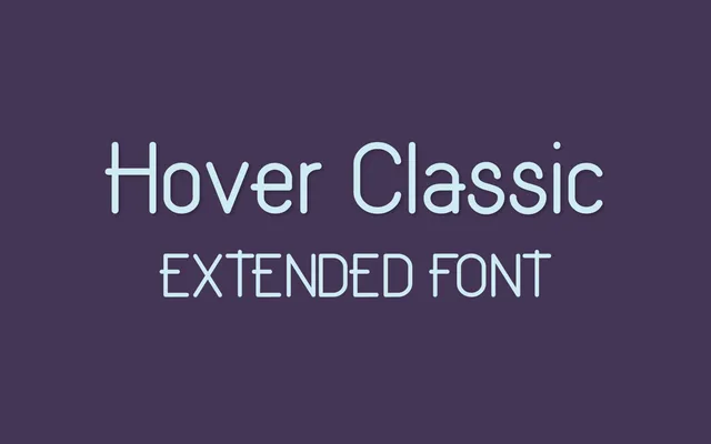 Hover Classic Extended Font specimen from Wild Type