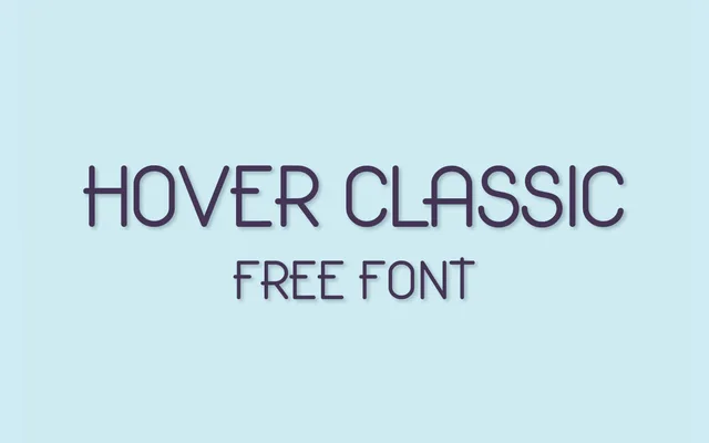 Hover Classic Free Font specimen from Wild Type