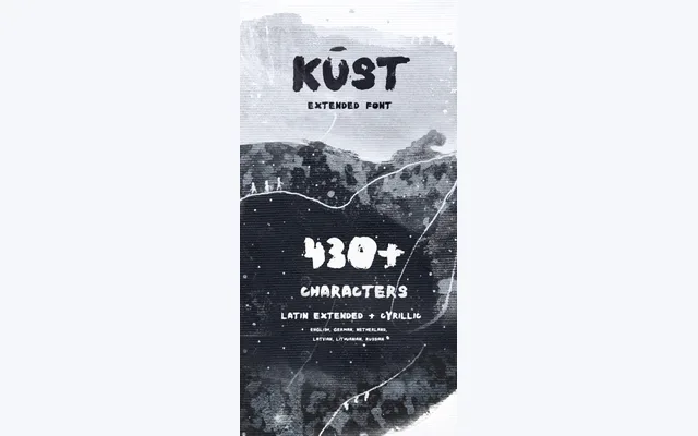 KUST Extended Brush Font specimen from Wild Type