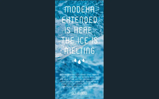Modeka Extended Font specimen from Wild Type