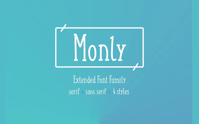Monly Extended Font specimen from Wild Type