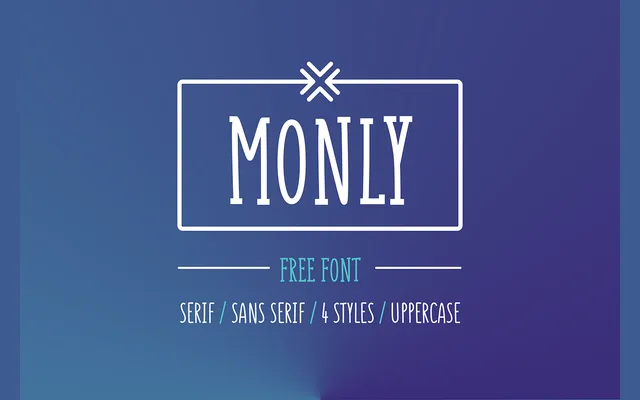 Monly Free Font specimen from Wild Type