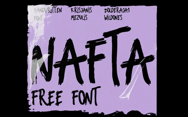 Nafta Free Font specimen from Wild Type