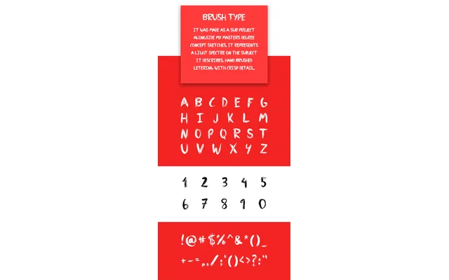 PLUME Free Brush Font specimen from Wild Type
