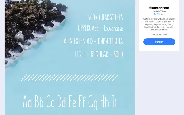 Summer Font specimen from Wild Type