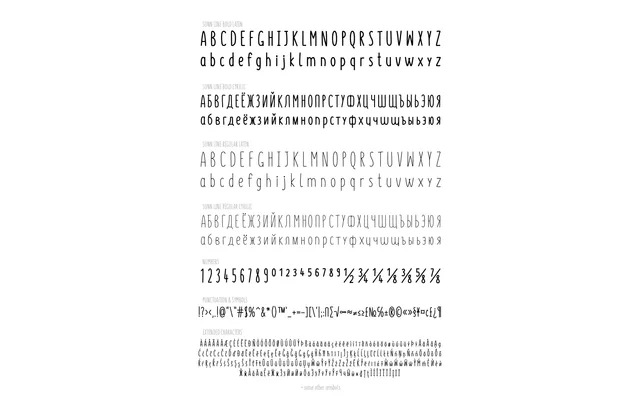 SUNN Line Extended Font specimen from Wild Type