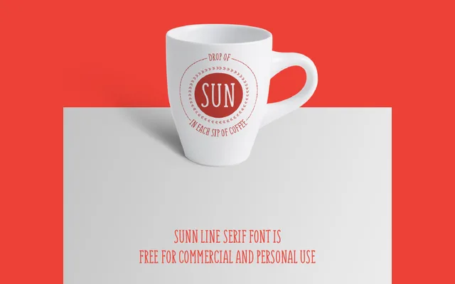 SUNN Line Serif Free Font specimen from Wild Type