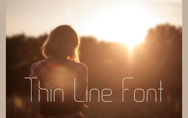 Thin Line Free Font specimen from Wild Type