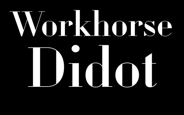 Workhorse Didot specimen from Workhorse Type Foundry