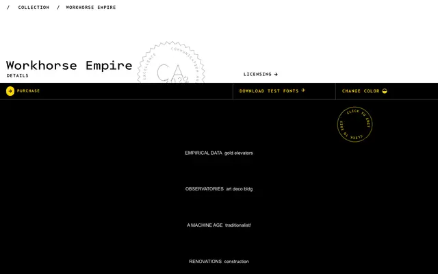 Workhorse Empire specimen from Workhorse Type Foundry