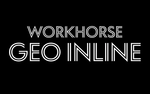 Workhorse Geo Inline specimen from Workhorse Type Foundry