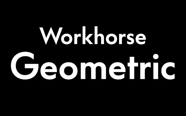 Workhorse Geometric specimen from Workhorse Type Foundry