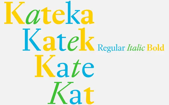 Kateka specimen from Writtenshape