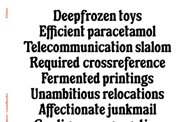 Bonbance specimen from X Cicéro