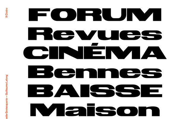 Nouvelle Grotesquerie specimen from X Cicéro