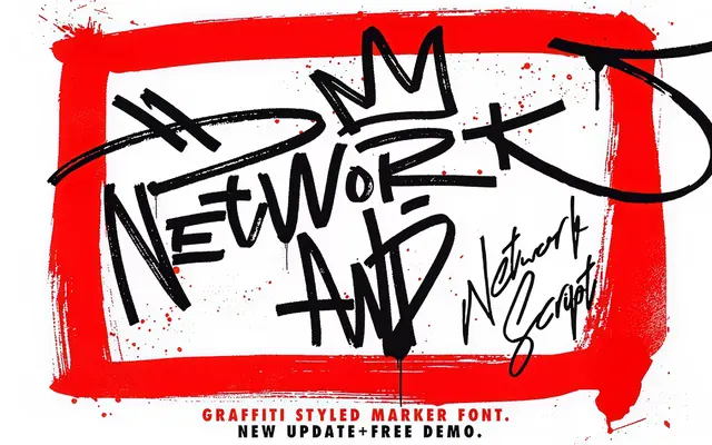 Network Fonts and Extras specimen from yasireknc