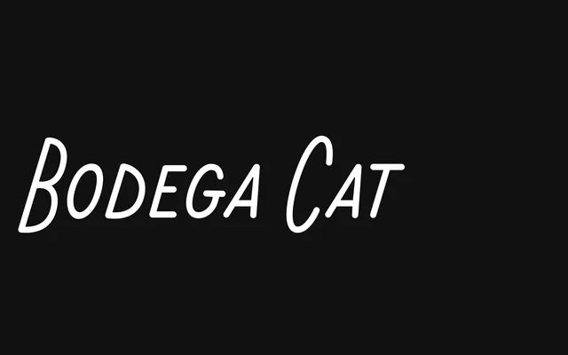 Bodega Cat specimen from Yeahright Type