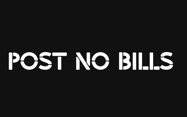 Post No Bills specimen from Yeahright Type