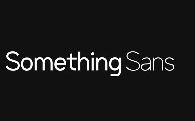 Something Sans specimen from Yeahright Type