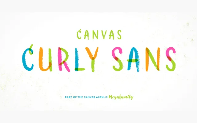Canvas Curly Sans specimen from Yellow Design Studio