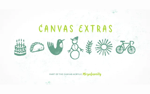 Canvas Extras specimen from Yellow Design Studio
