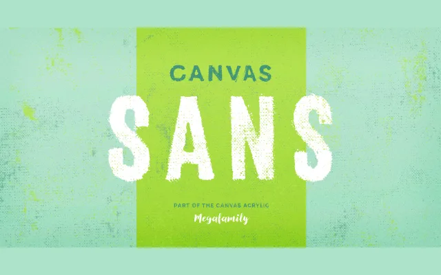 Canvas Sans specimen from Yellow Design Studio