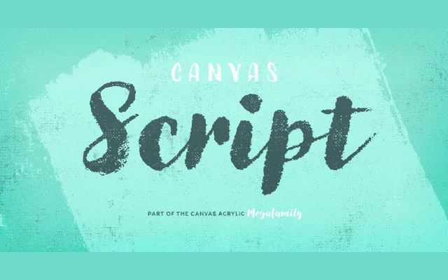Canvas Script specimen from Yellow Design Studio