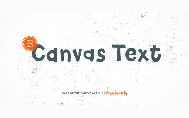 Canvas Text specimen from Yellow Design Studio