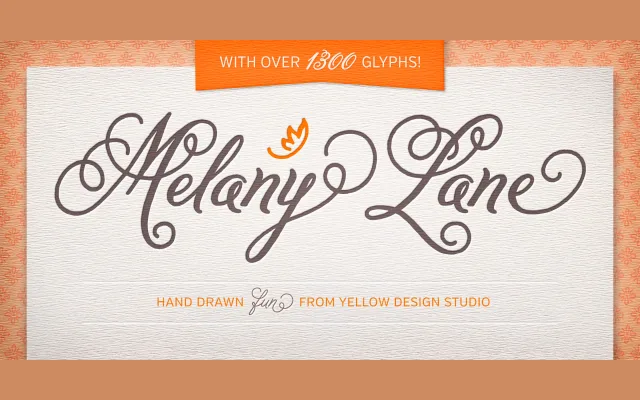 Melany Lane specimen from Yellow Design Studio