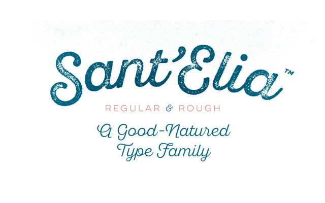 Sant'Elia Script specimen from Yellow Design Studio