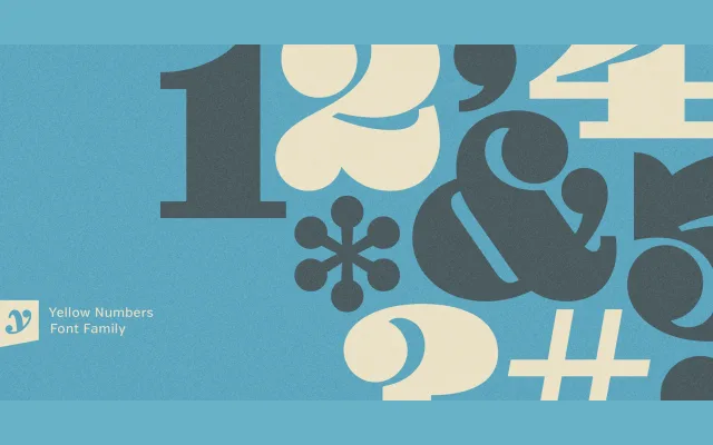 Yellow Numbers specimen from Yellow Design Studio