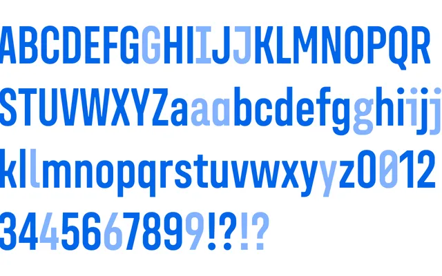 Unifora Condensed specimen from Yep! Type Foundry