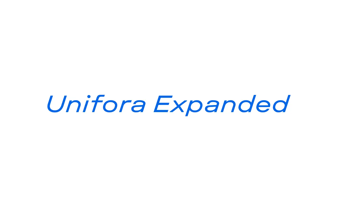 Unifora Expanded specimen from Yep! Type Foundry