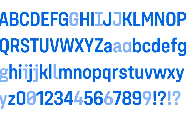 Unifora Narrow specimen from Yep! Type Foundry
