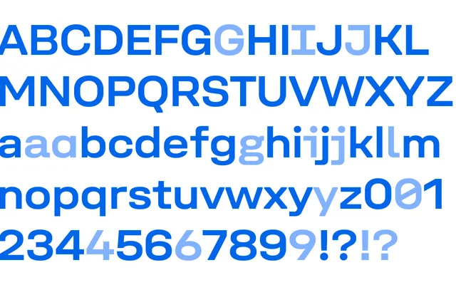 Unifora Semiexpanded specimen from Yep! Type Foundry